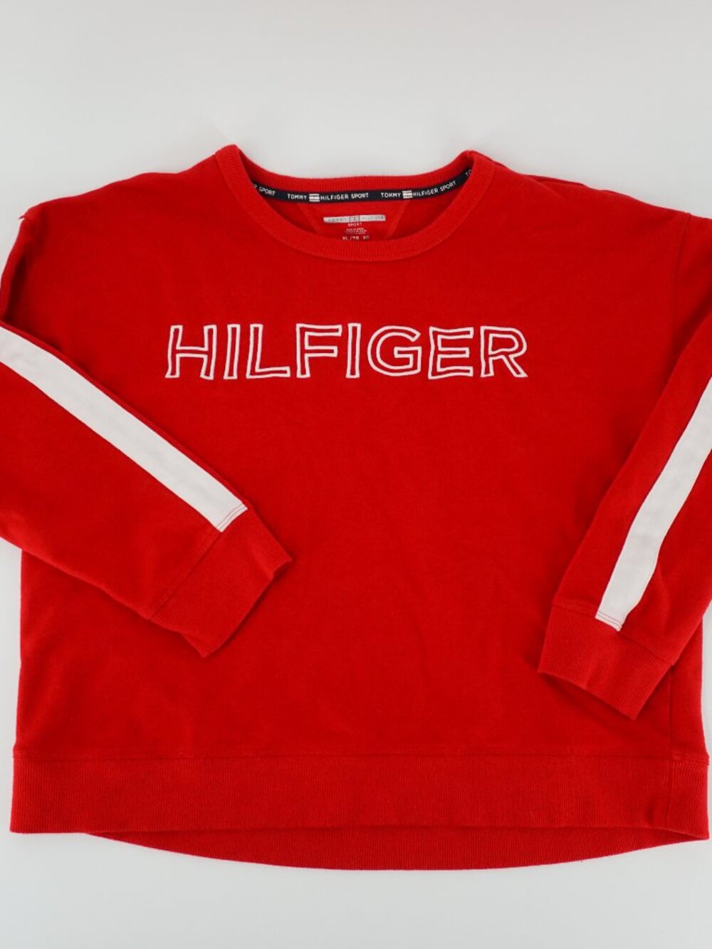 Tommy Hilfiger Sport Sweatshirt Pullover Red Women's Size XL Long Sleeve
